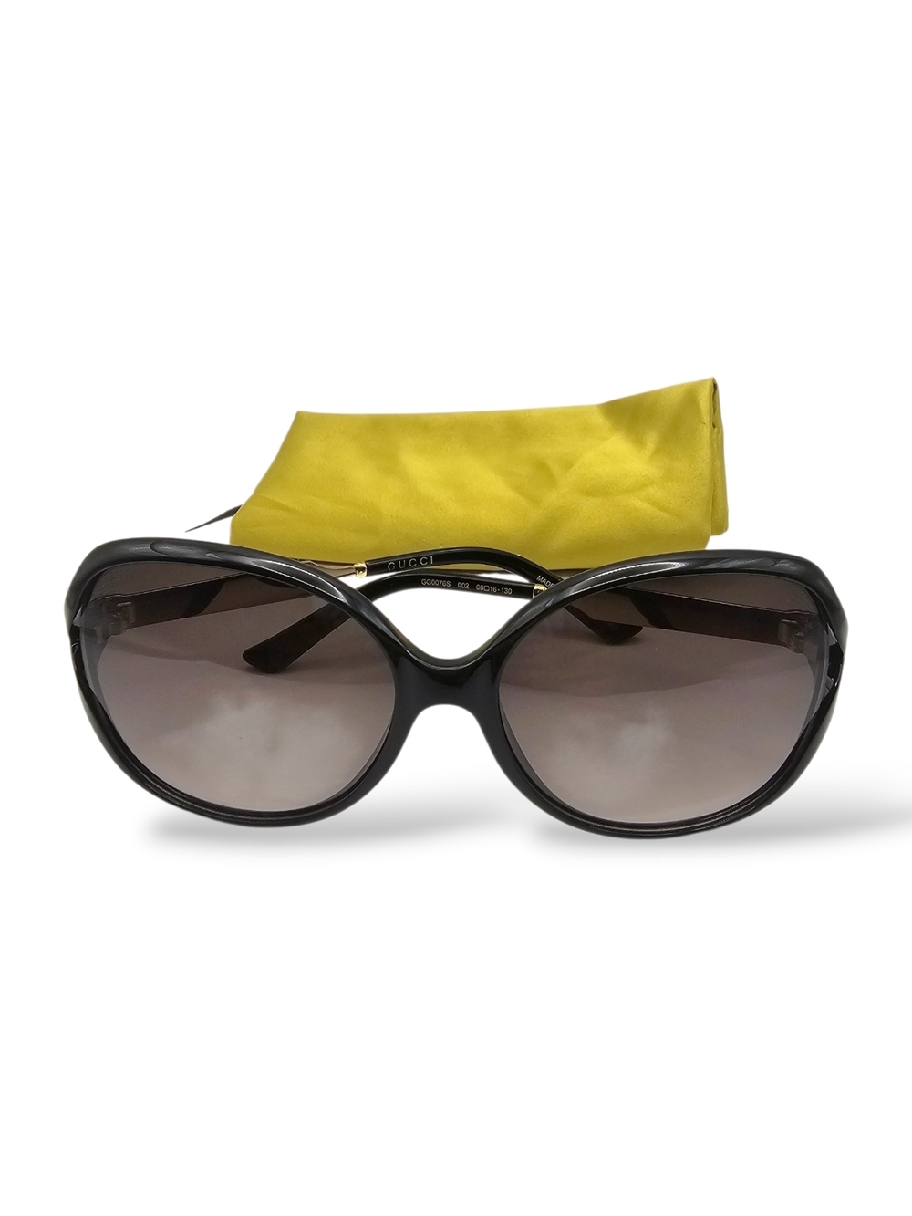 Gucci Black Sunglasses with Gradient Brown Lenses